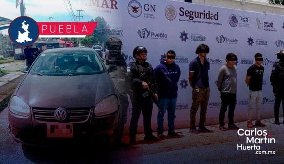 Caen 4 sujetos del Edomex por robo de tractocamión en la México-Puebla