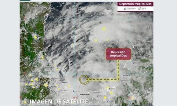 Se formó la depresión tropical dos en el Golfo de México