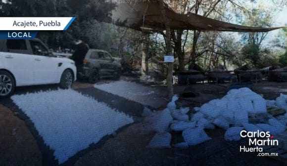 Desmantelan narcolaboratorio de metanfetaminas en Acajete