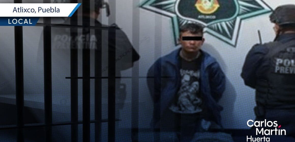Detienen a joven en Atlixco por posesión de drogas durante operativo