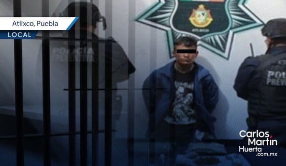 Detienen a joven en Atlixco por posesión de drogas durante operativo