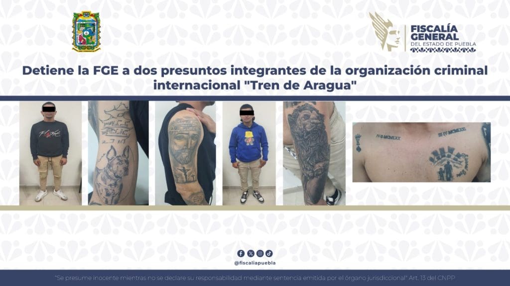 Detenidos en Puebla Tren de Aragua 1