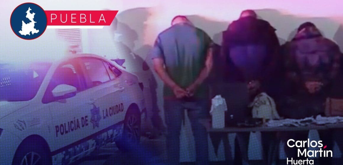 Detenidos tres integrantes de banda dedicada al asalto de restaurantes en Puebla