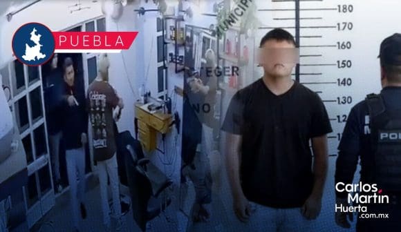 Portada Detienen a sujeto por asalto a barbería en Momoxpan llevaba droga CMH Detienen a sujeto por asalto a barbería en Momoxpan; llevaba droga