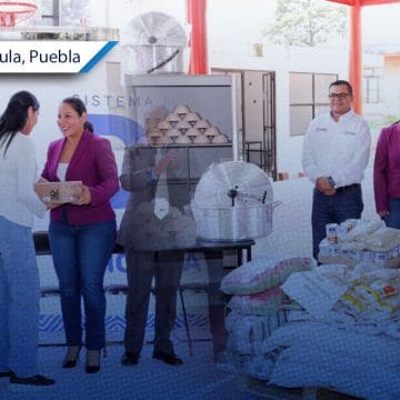 Más de 4 mil estudiantes de San Andrés Cholula reciben dotaciones alimentarias
