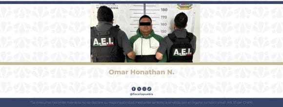 Detención de Omar Honathan N., Alias “El Negro”, en Puebla por homicidio calificado