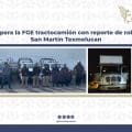FGE recupera tractocamión con reporte de robo en San Martín Texmelucan