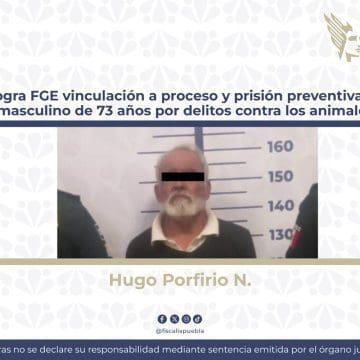 Fiscalía de Puebla vincula a proceso a Individuo por maltrato animal