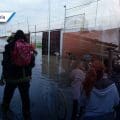 Inundación en primaria Emiliano Zapata de Coronango: Acuden a clases y más tarde los evacúan