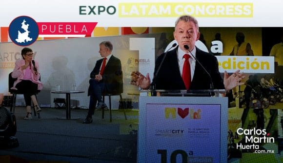 Juan Manuel Santos destaca la visión humanista para la paz en Smart City Expo LATAM Congress en Puebla