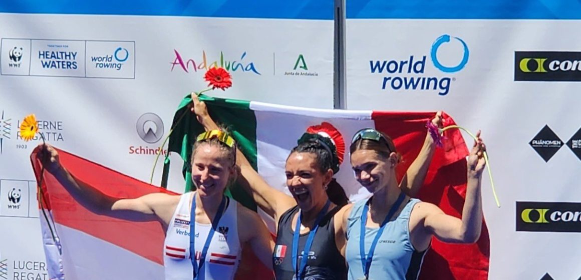 Kenia Lechuga brilla con oro en la Copa del Mundo de Remo en Suiza
