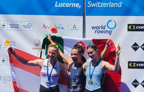 Kenia Lechuga brilla con oro en la Copa del Mundo de Remo en Suiza