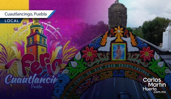 La Feria Cuautlancingo 2025 inicia con un emblemático arco floral en Puente México