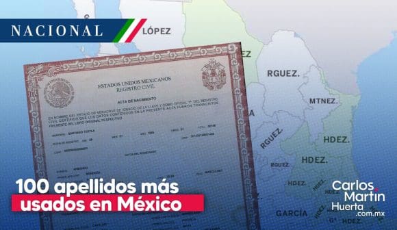 Los 100 apellidos más comunes en México
