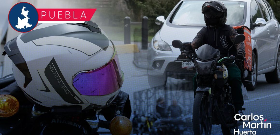 Motociclistas en Puebla tendrán 6 meses para reemplacar y usar cascos con matrícula