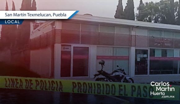 Nuevo robo a sucursal de Compartamos Banco en Texmelucan