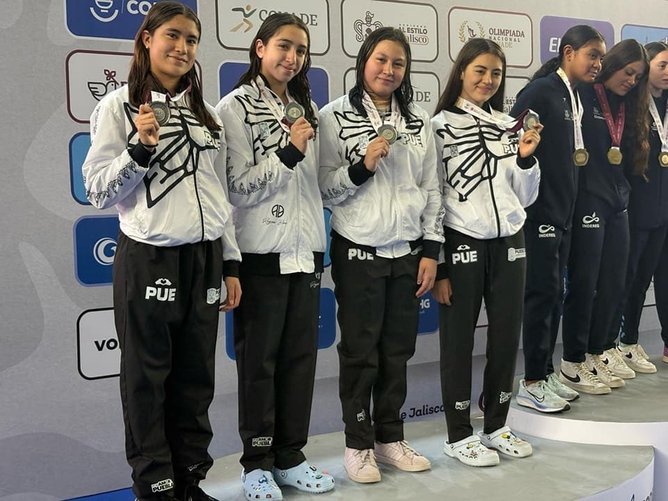 Puebla conquista cinco medallas en natación durante la Olimpiada Nacional 2025