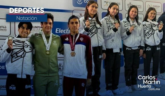 Puebla conquista cinco medallas en natación durante la Olimpiada Nacional 2025
