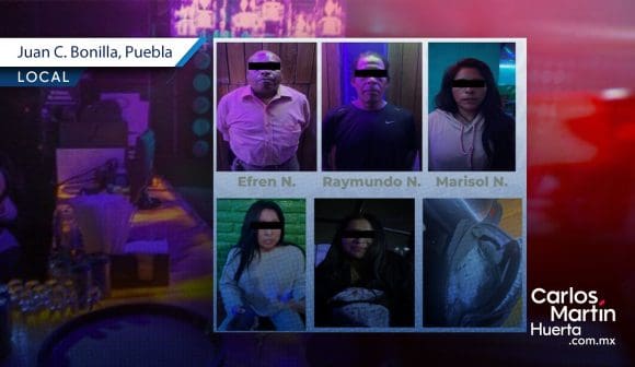 Rescata FGE a 8 víctimas de trata y detiene a 5 en cateo a bar de Juan C. Bonilla