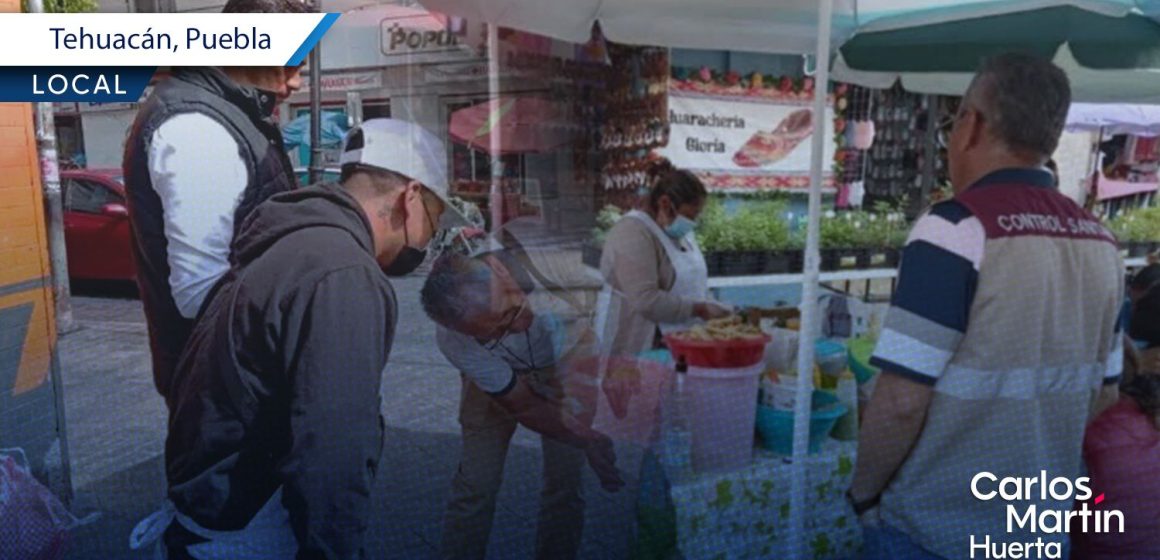 Suspenden a vendedores de alimentos en Tehuacán por irregularidades sanitarias