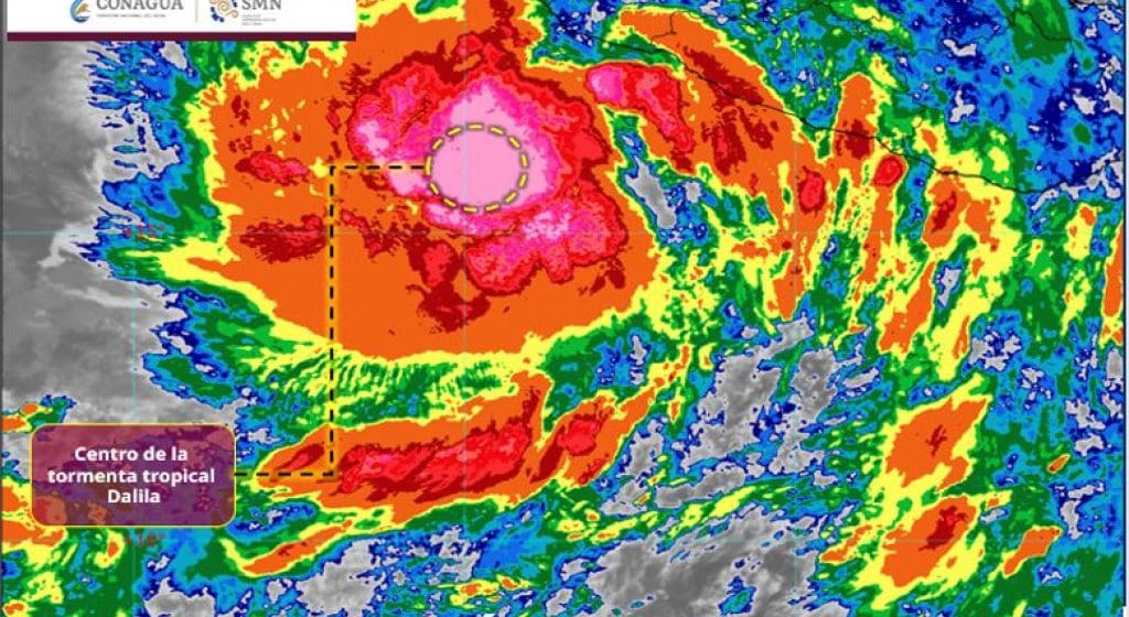 Tormenta tropical Dalila se localiza al sur de Michoacán y Colima