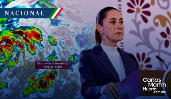 Huracán Erick se intensifica a categoría 3: Sheinbaum llama a resguardarse, mantener la calma en Oaxaca y Guerrero