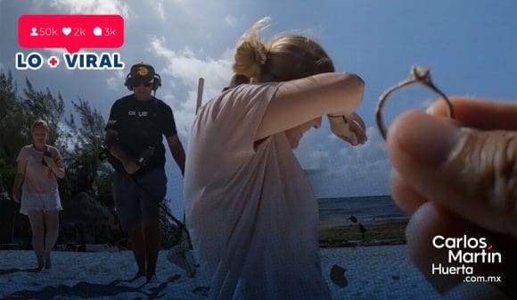 Turista inglesa recupera anillo perdido gracias a un mexicano y su detector de metales