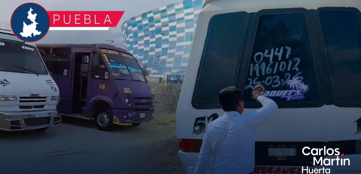 Unidades del transporte público realizan arrancones en estacionamiento del Estadio Cuauhtémoc