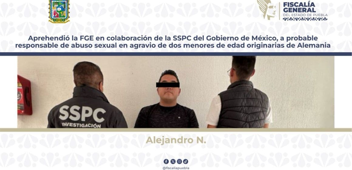 Operativo conjunto logra detención por abuso sexual en Puebla de Alejandro N