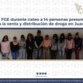 Detuvo la FGE durante cateo a 14 personas presuntamente dedicadas a la venta y distribución de droga en Juan C. Bonilla