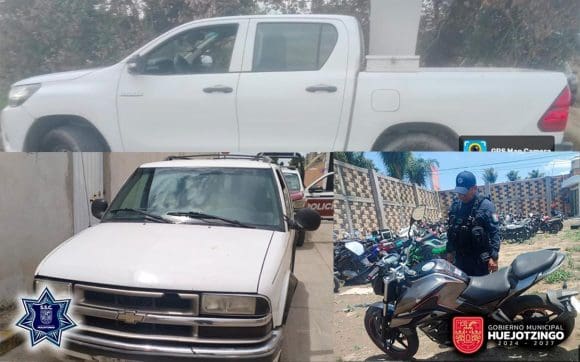 Recuperan tres vehículos robados en Huejotzingo en operativos de seguridad