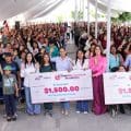 Lupita Cuautle entrega apoyos económicos y capacitación a mujeres emprendedoras en San Andrés Cholula