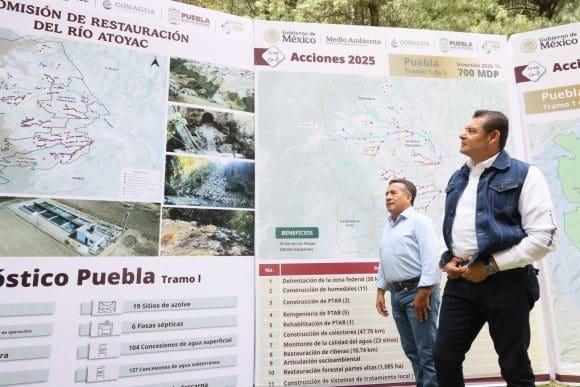 Gobierno de Puebla y CONAGUA impulsan acciones para rescatar el nacimiento del Río Atoyac