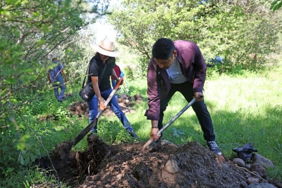 Encabeza Omar Muñoz jornada de reforestación en San Lorenzo Almecatla