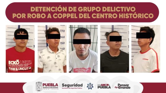 Desarticulan banda delictiva dedicada al robo en tiendas departamentales en Puebla