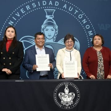 Encabeza la rectora Lilia Cedillo Ramírez convenio de colaboración con la Secretaría de Infraestructura estatal
