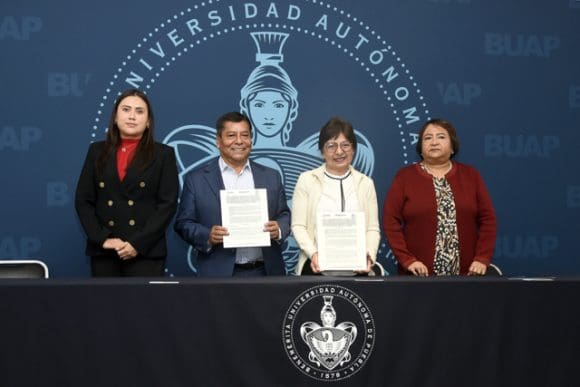 Encabeza la rectora Lilia Cedillo Ramírez convenio de colaboración con la Secretaría de Infraestructura estatal