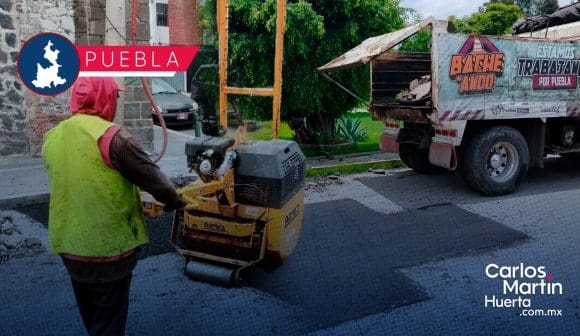 “Bacheando Puebla” supera los 90 mil baches tapados en la capital