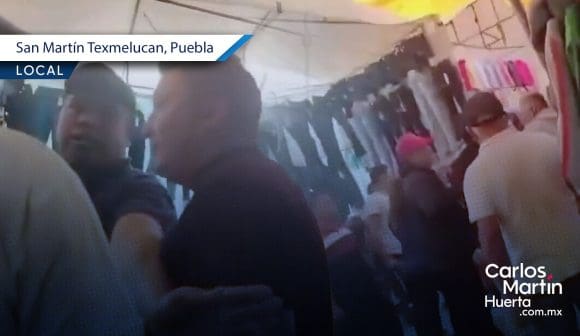 Balacera en San Martín Texmelucan: Disparos en tianguis dejan dos detenidos