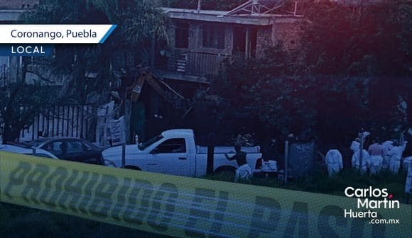 Hallan restos humanos en fosa clandestina durante cateo en Coronango