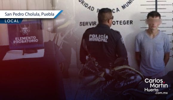 Detienen a extranjero en San Pedro Cholula y recuperan motocicleta robada