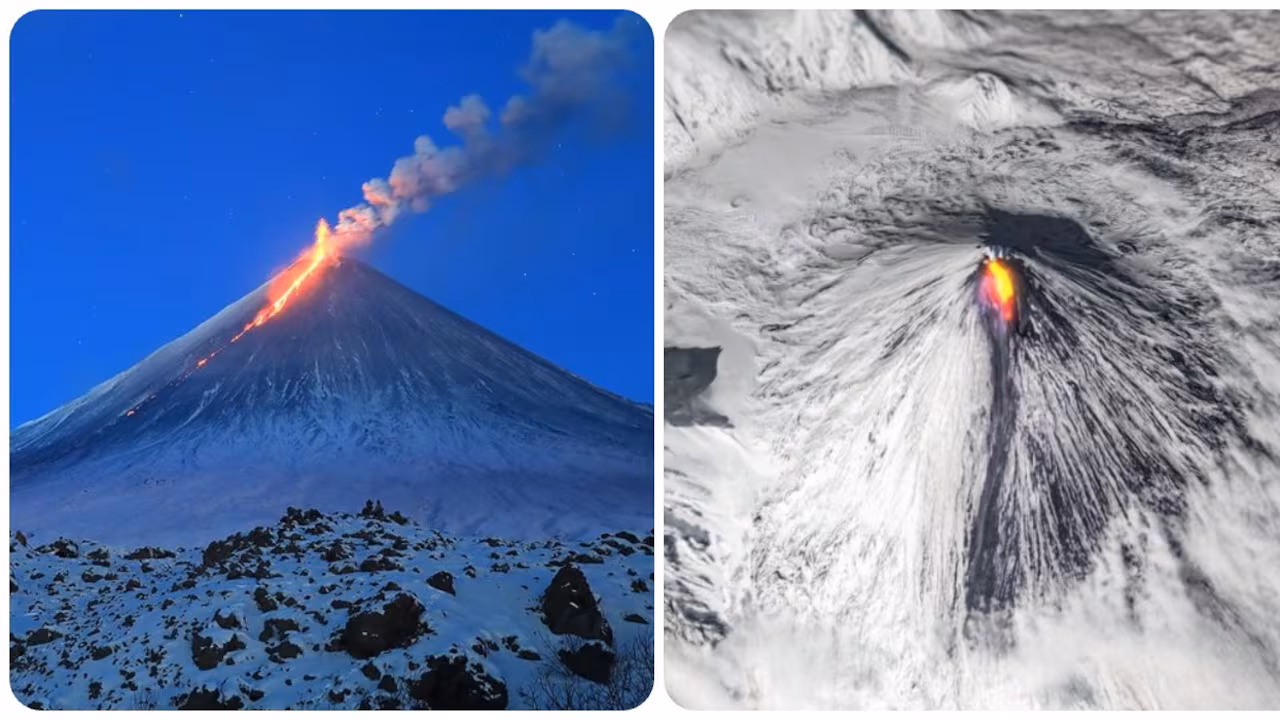 Entra en erupción volcán Klyuchevskoy en Rusia tras terremoto en Kamchatka 2 Entra en erupcion volcan Klyuchevskoy en Rusia tras terremoto en Kamchatka 3