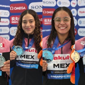 Plata para México, equipo mixto de clavados brilla en Singapur 2025