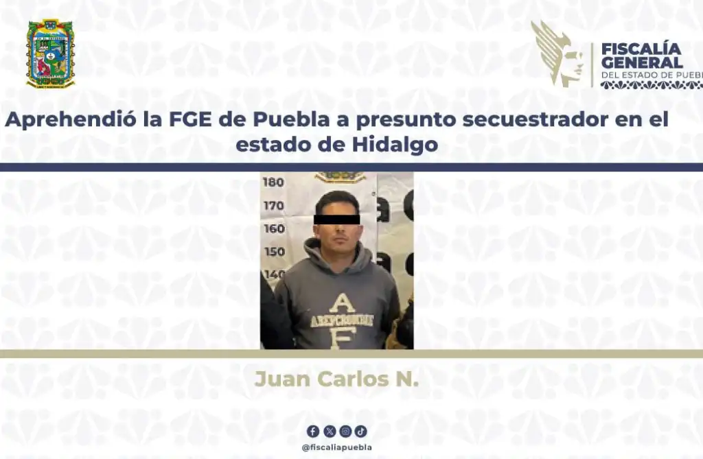 FGE de Puebla detiene en Hidalgo a presunto secuestrador 1 FGE de Puebla detiene en Hidalgo a presunto secuestrador
