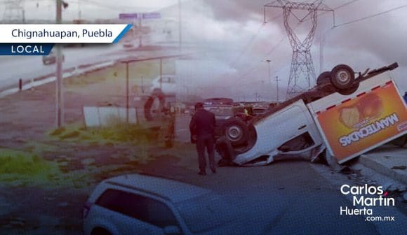 Fatal accidente en entronque de Chignahuapan; un fallecido y seis heridos