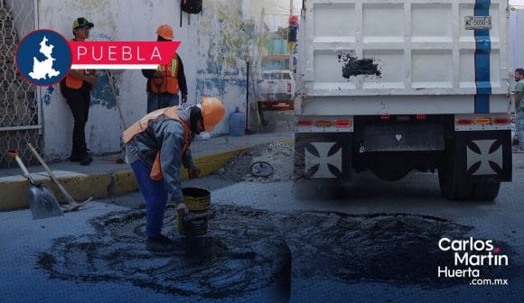 Gobierno de Puebla ha tapado más de 5,600 baches en la capital