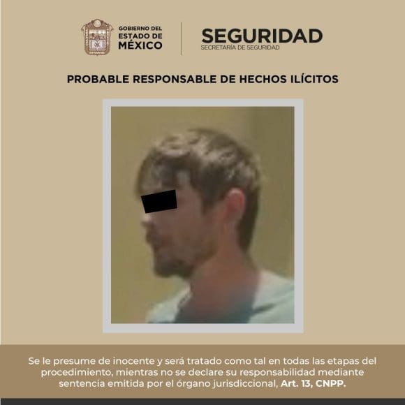 Detención de ciudadano estadounidense con arsenal en Atlacomulco, Estado de México