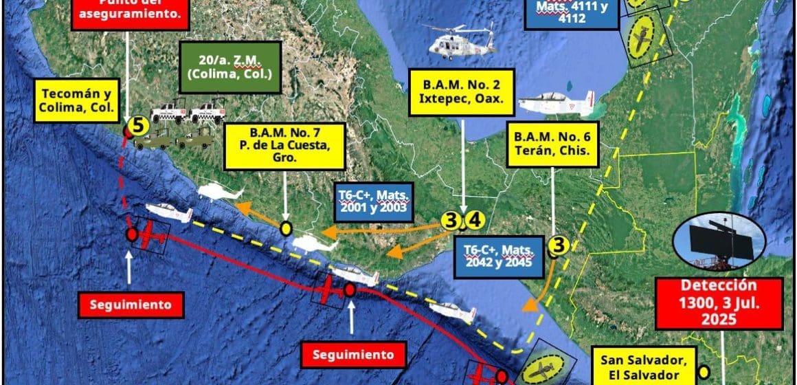 Confusión binacional: México y El Salvador discuten origen de aeronave con droga asegurada