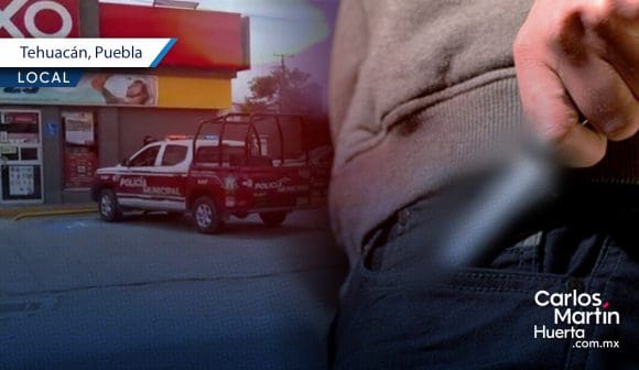 Hieren a empleado de Oxxo en Tehuacán tras resistirse a asalto