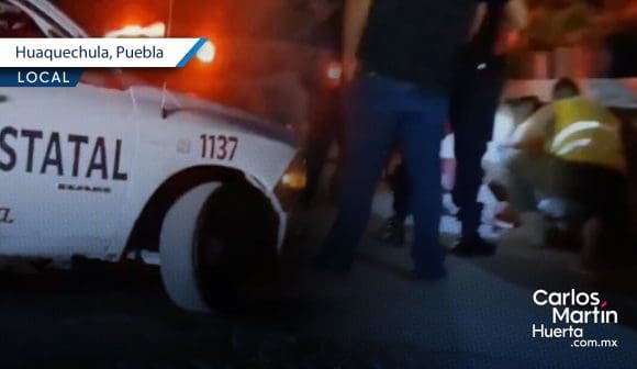 ¡Indignación en Huaquechula! Patrulla estatal atropella a motociclista